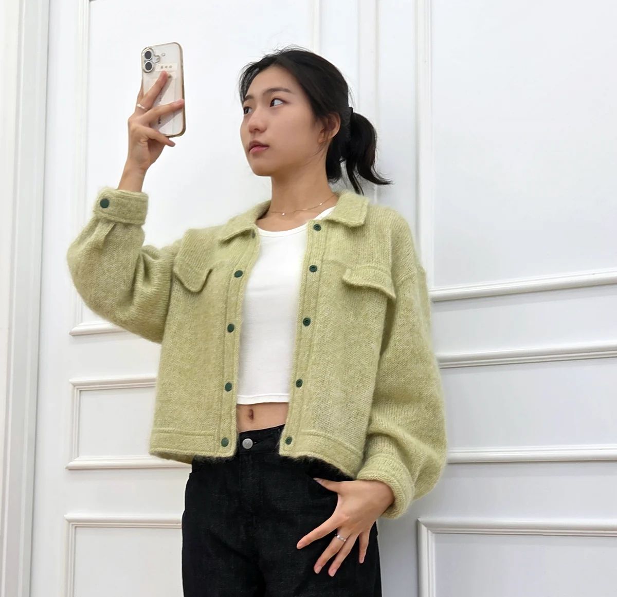 란탑스티치 자켓