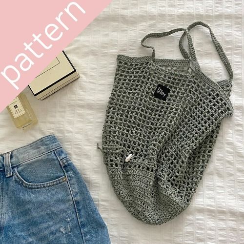 코바늘 폴더블 마켓 네트백