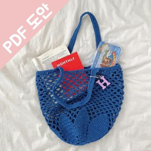 코바늘 망고땡 네트백