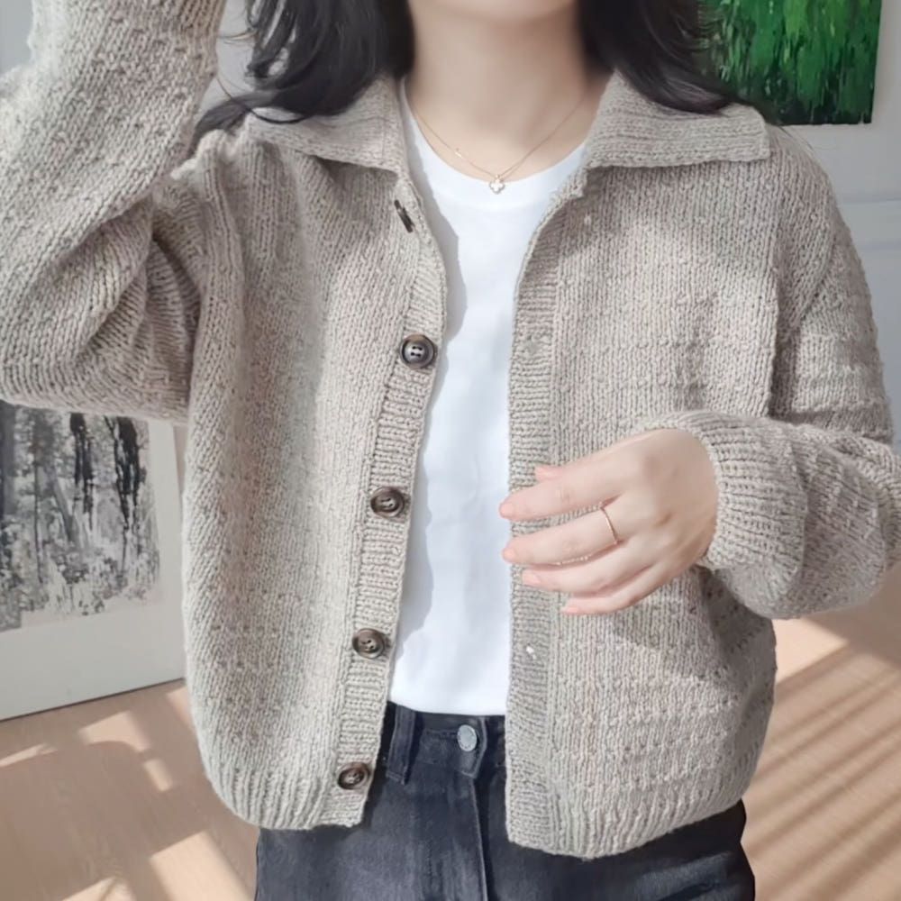 듀얼 카라 가디건