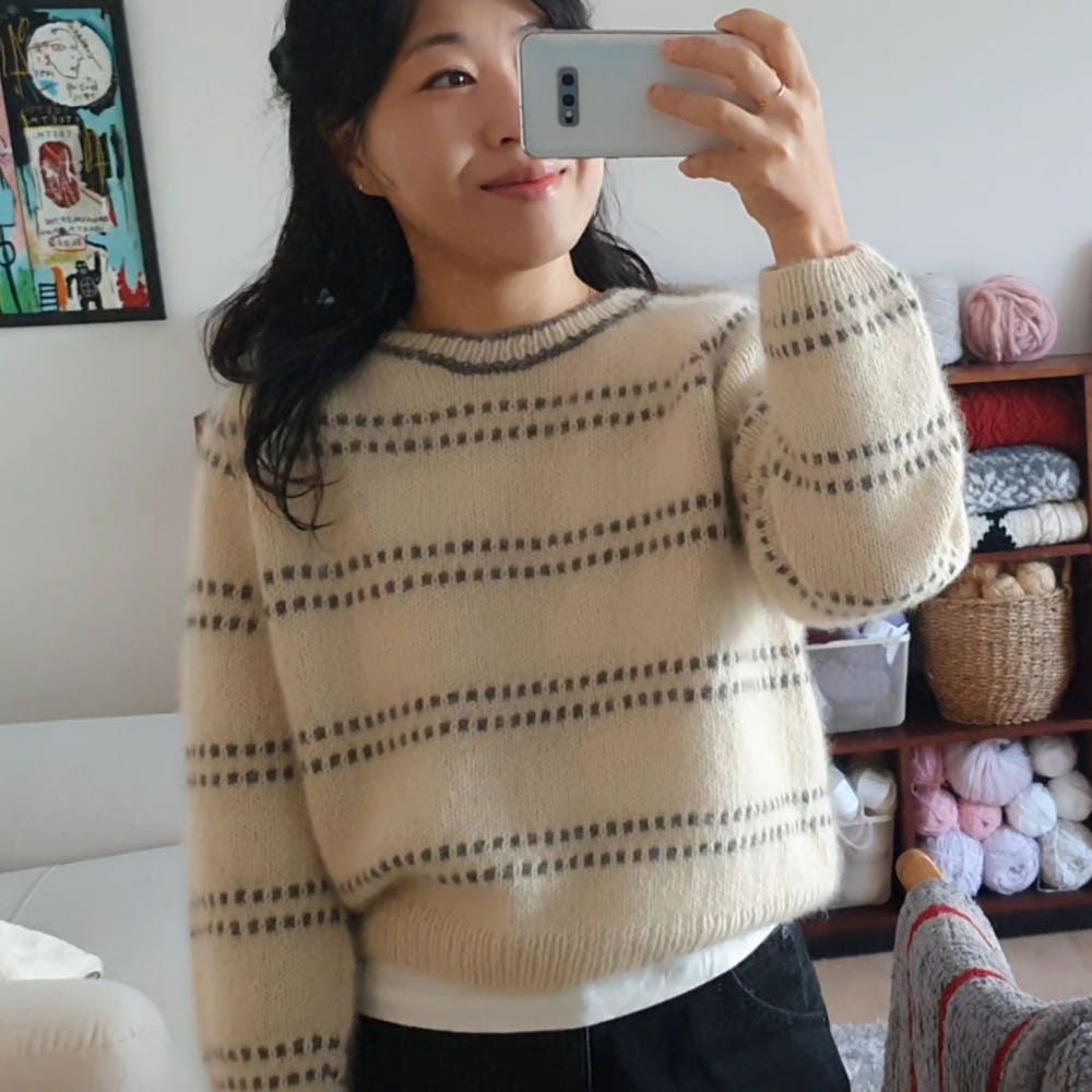 도티 스트라이프 스웨터 겨울버전