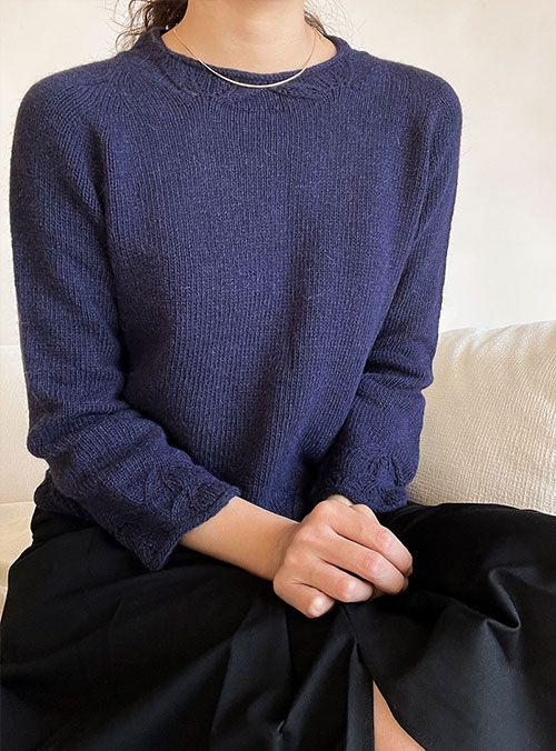 어텀 앙고라 리프 탑다운 풀오버