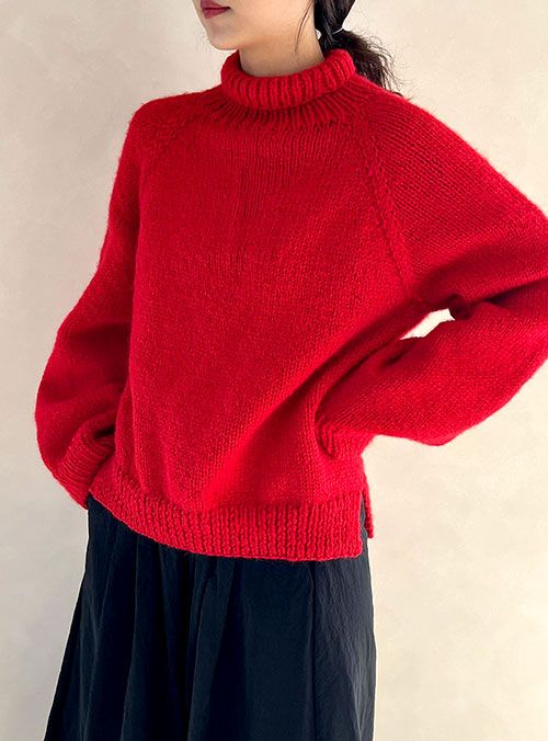 울리울리 터틀넥 탑다운 스웨터