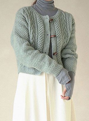 페어리 피넛 꽈배기 가디건
