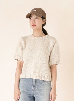버터6 바텀업 베이직 반팔니트