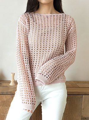 까사리아 코바늘 탑다운 와플니트