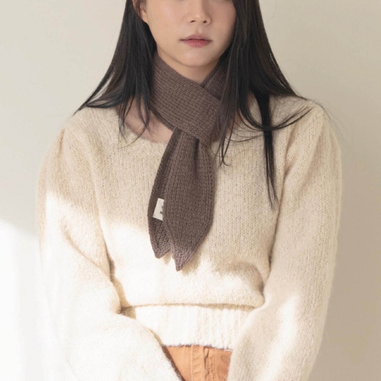 캐시미어 니팅 스카프