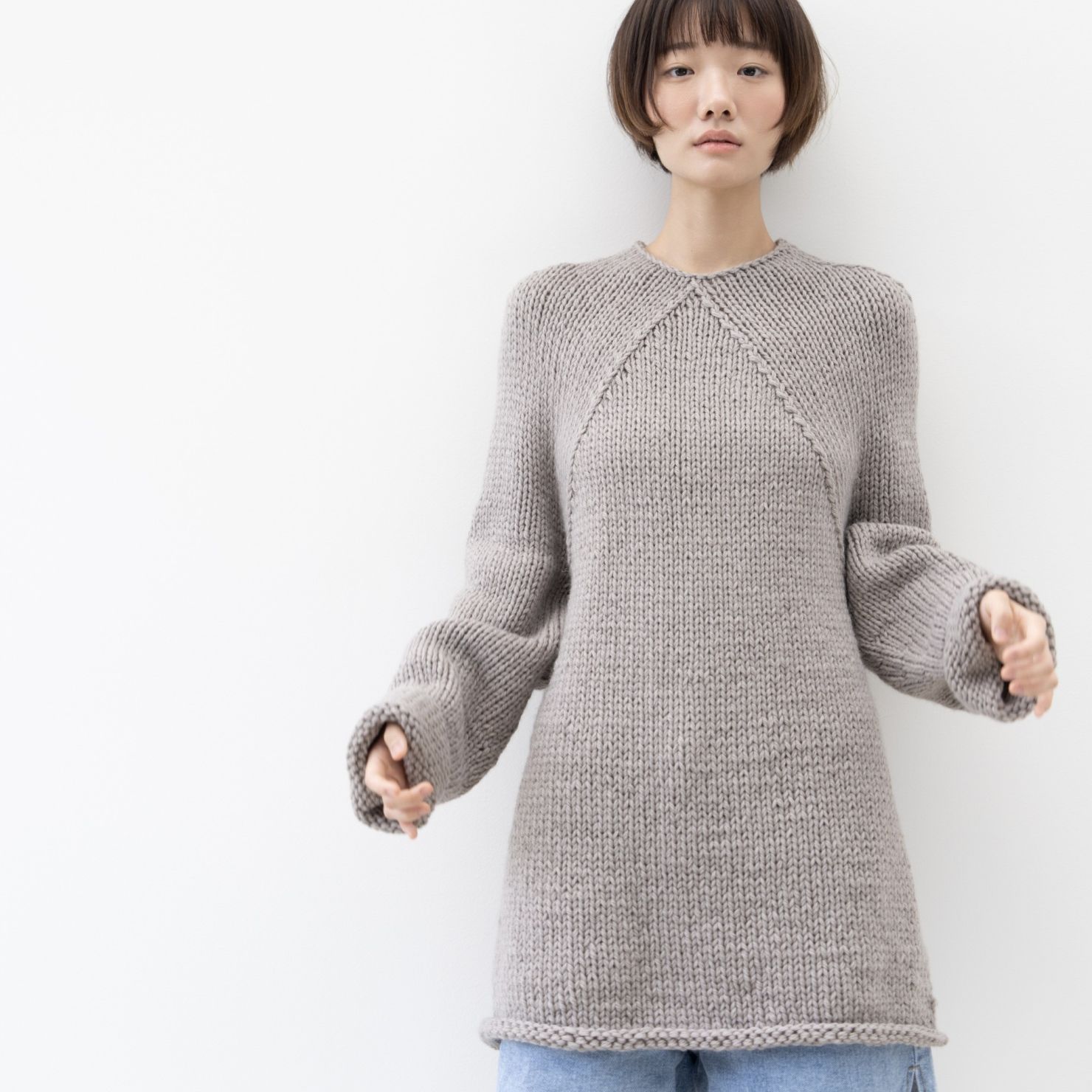 막바지에 서두르는 스웨터