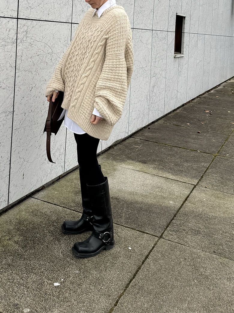WAFFLE_LOOP_SWEATER_DRESS