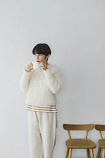 탑다운 요크 모헤어 스웨터