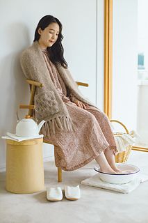 모헤어 포켓 숄
