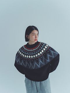 지그재그 요크 패턴의 풀오버