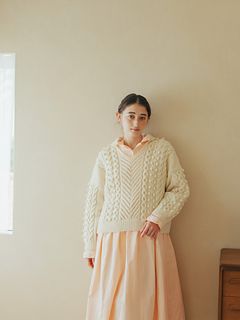 케이블 & 레이스 스키퍼 풀오버