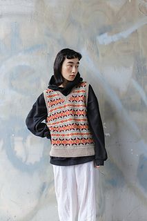 윈드밀 배색 조끼