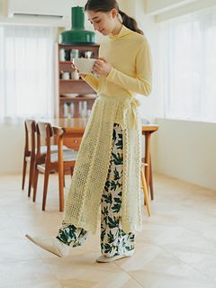 프루츠 풀 랩 스커트