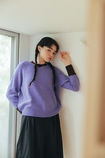 V넥 래글런 풀오버