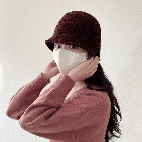 셔닐벨벳 데일리 버킷햇