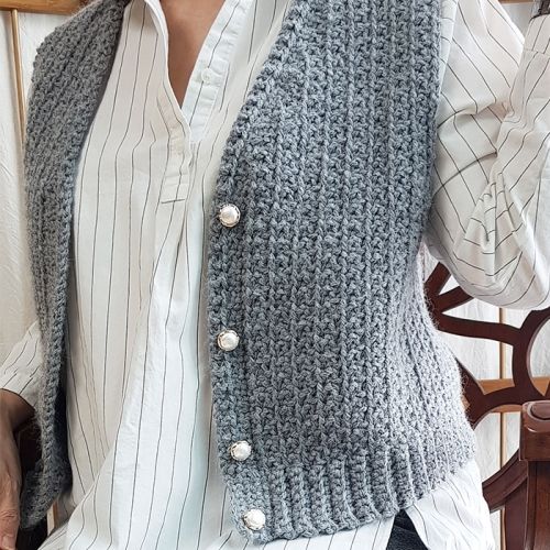 블룸즈버리 알파카 블룸즈 오픈조끼