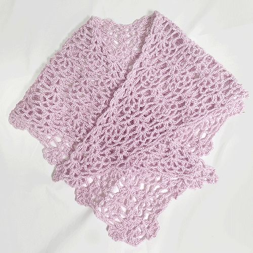 베이비 알파카 코튼 사계절 레이스 삼각숄