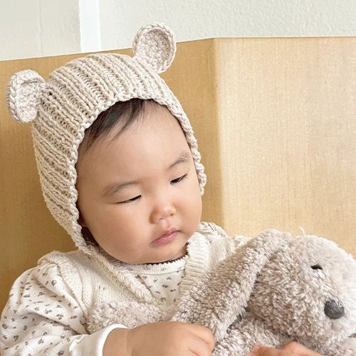 코튼 퀸 귀도리 아기 모자 / 방울 모자