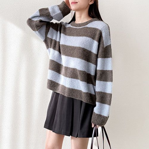 베이비 알파카 실크 레이지 풀오버