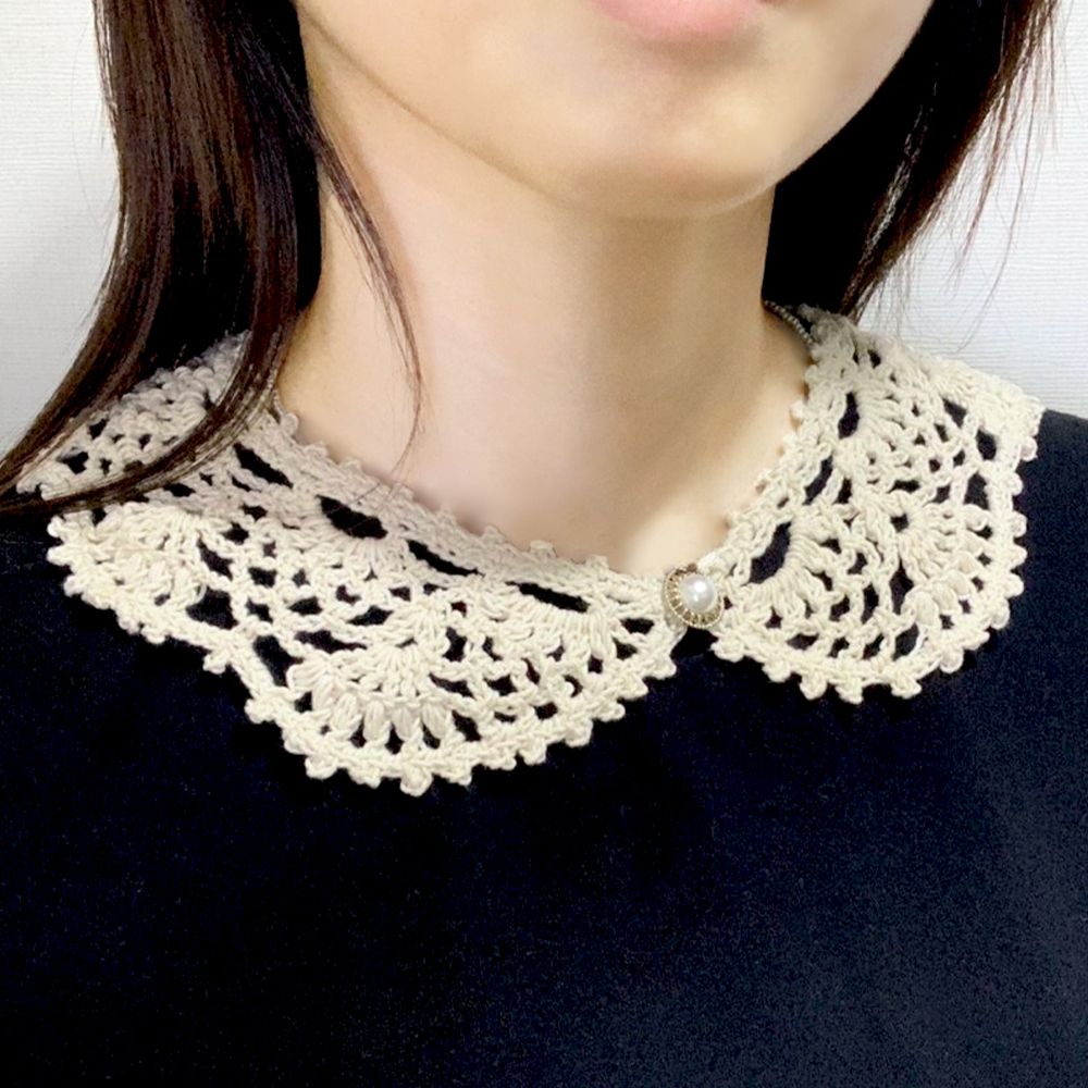 코튼 클래식 레이스 카라