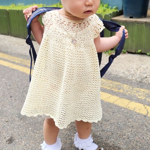 코튼 클래식 뽀샤시 랑이 원피스
